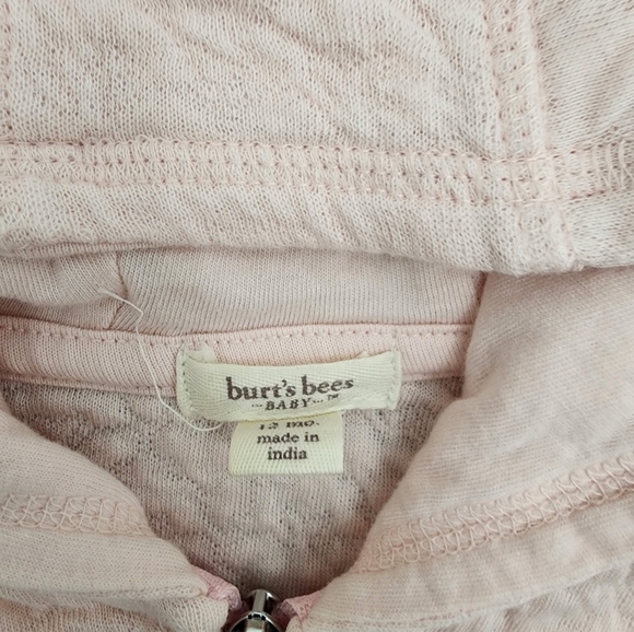 Burt's Bees Baby Girl Zip Up Sweatshirt B0092 - Picture 2 of 4